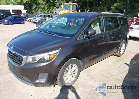 2016 Kia Sedona Lx из США, поврежденный, VIN KNDMB5C10G6082607